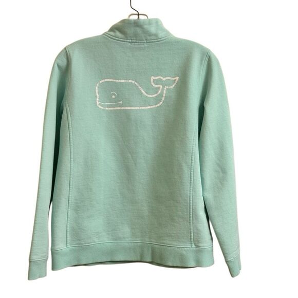 Vineyard Vines Shep Shirt Quarter Zip Sweatshirt Mint Green Size Medium - Picture 2 of 6